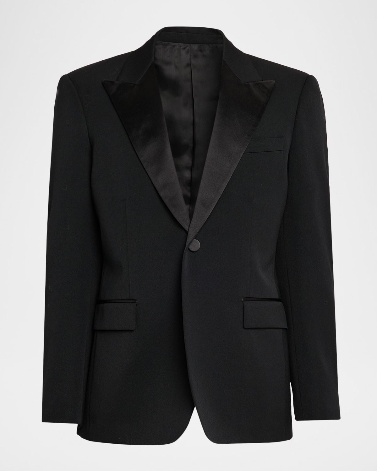 Men & apos;s Grain de Poudre Wool Tuxedo Jacket