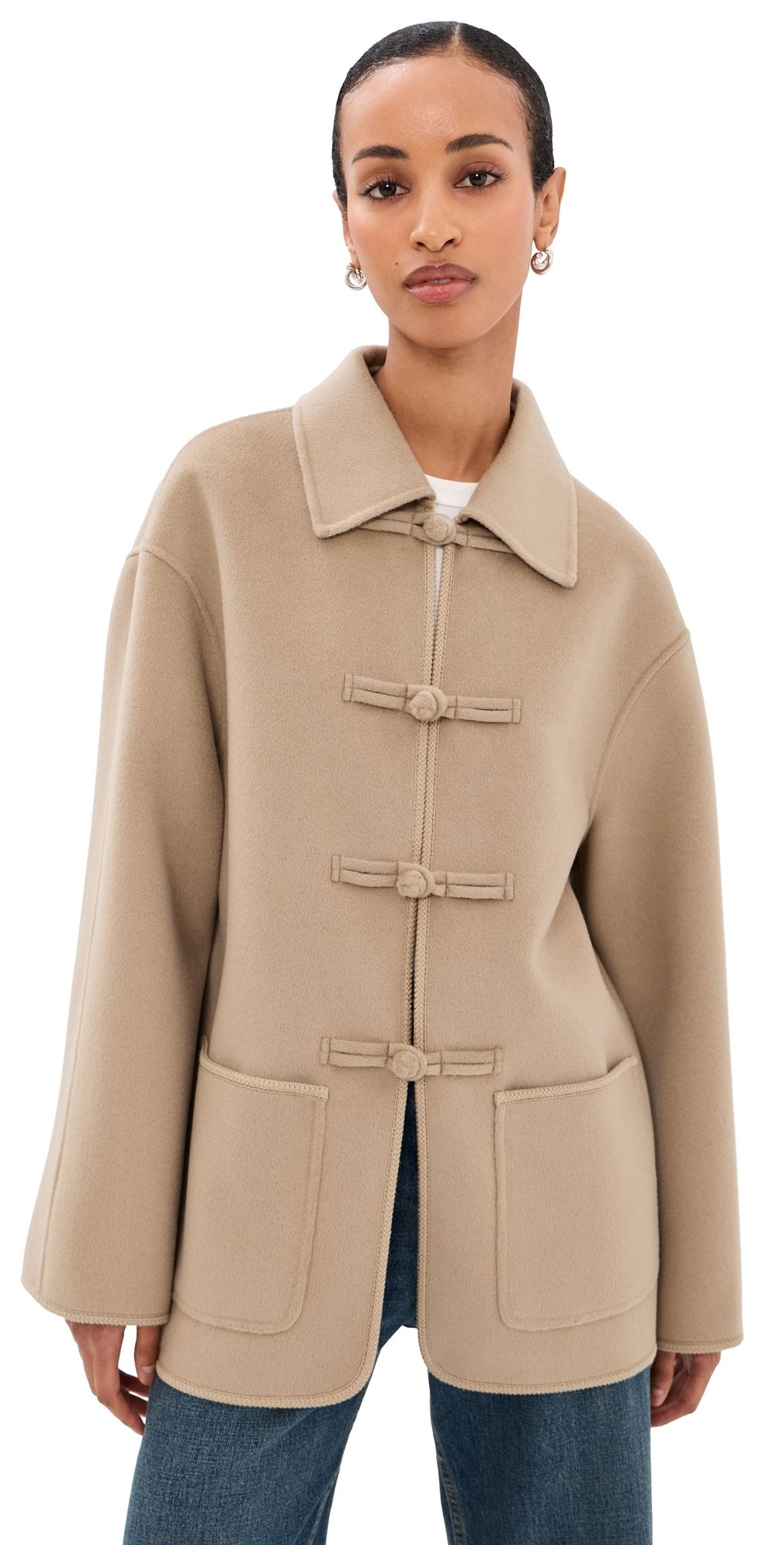 Róhe Double-Faced Wool Jacket Desert Brown 36