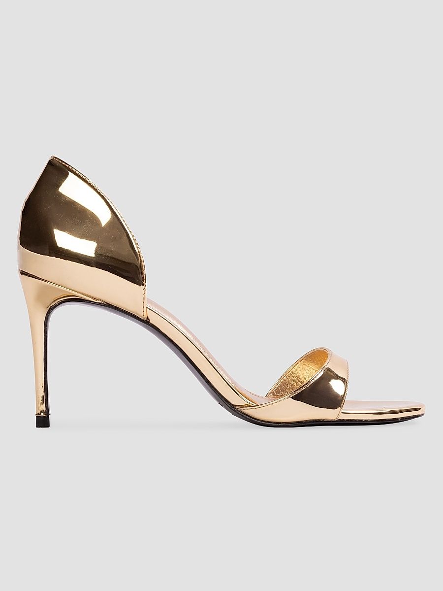 Women's Vanity 80MM Metallic Sandals - Gold Metallic - Size 12