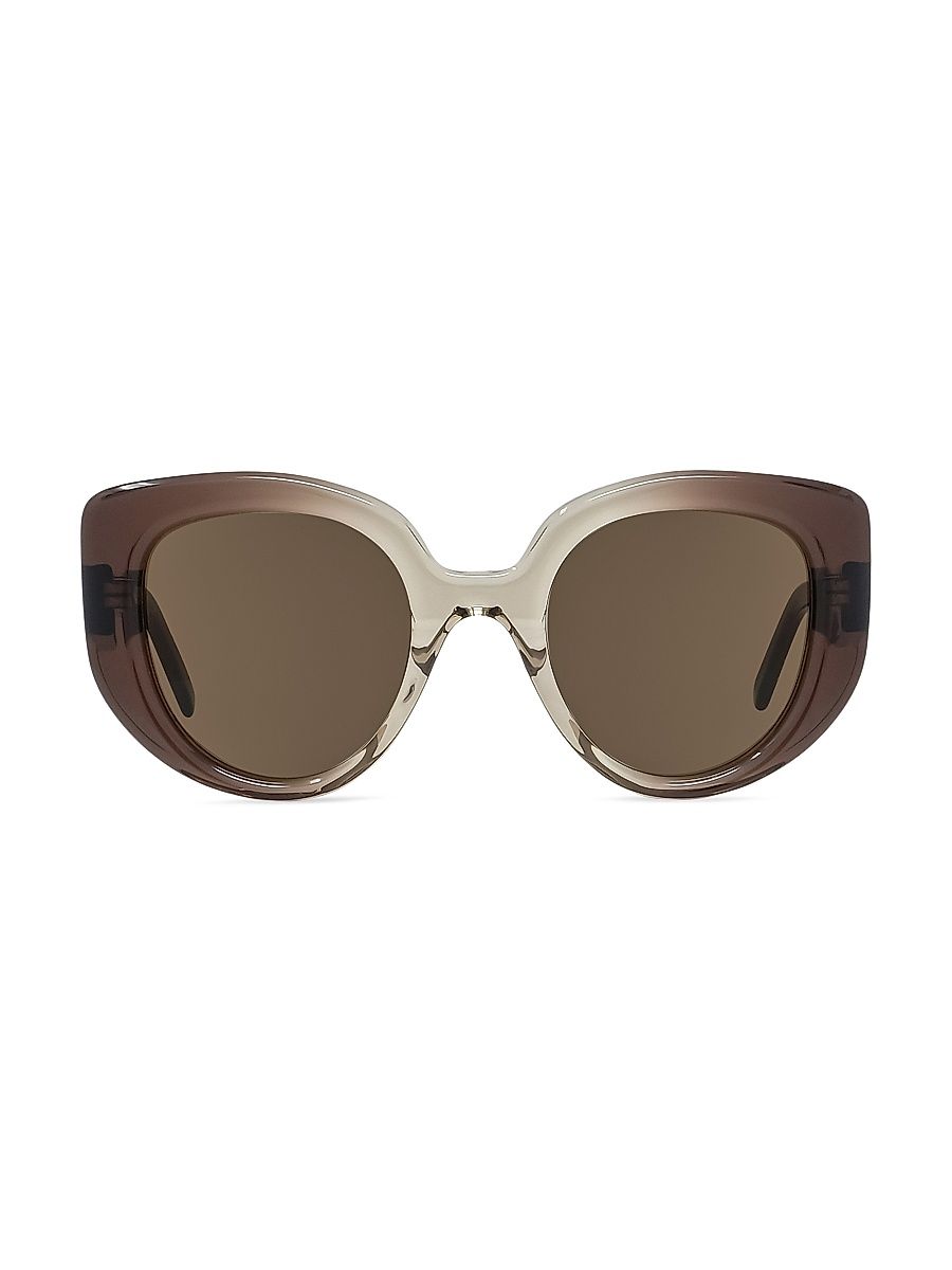 Women's Curvy Butterfly Sunglasses - Brown Gradient Brown