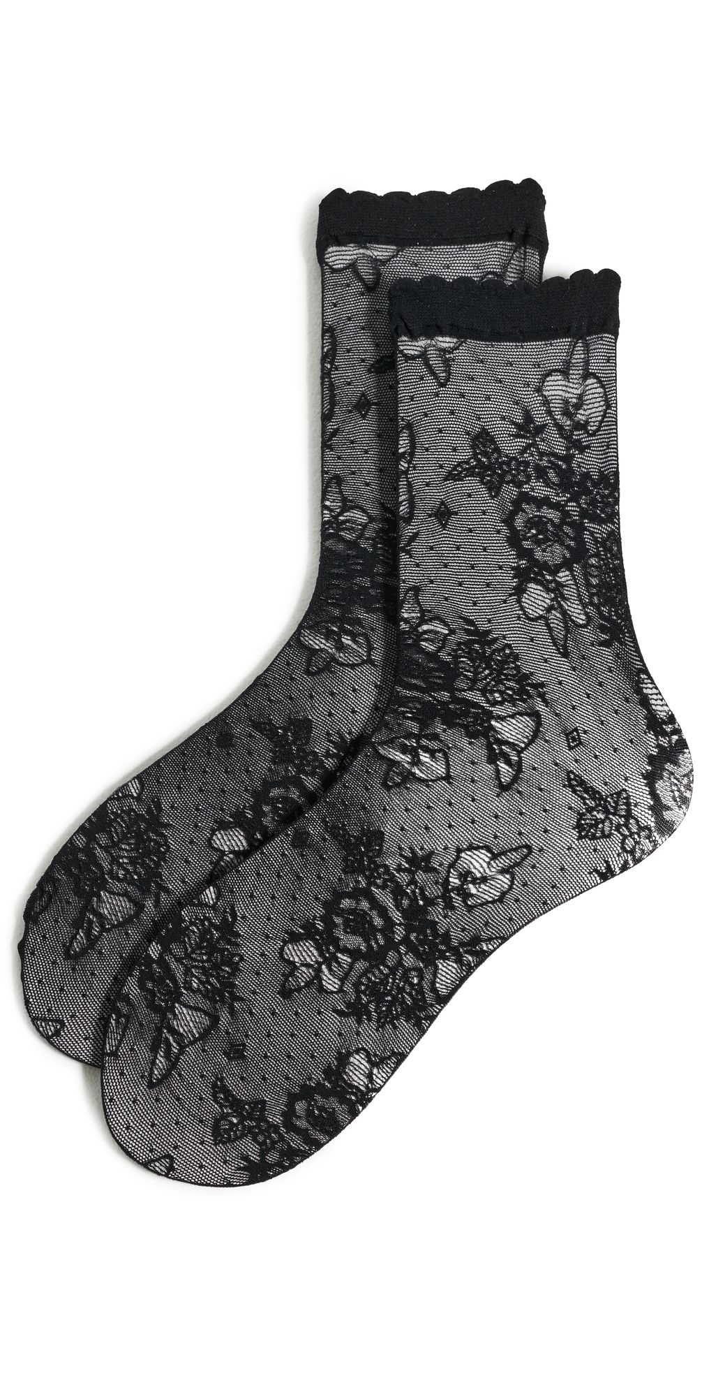 Stems Margaux Rose Floral Socks Black One Size