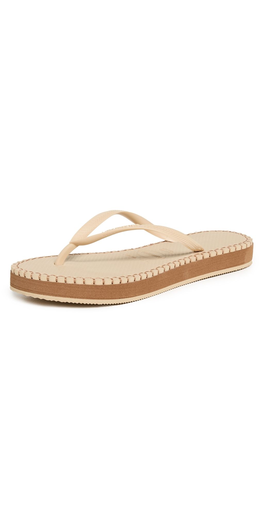 Havaianas Slim Flatform Loop Flip Flops Golden 7/8