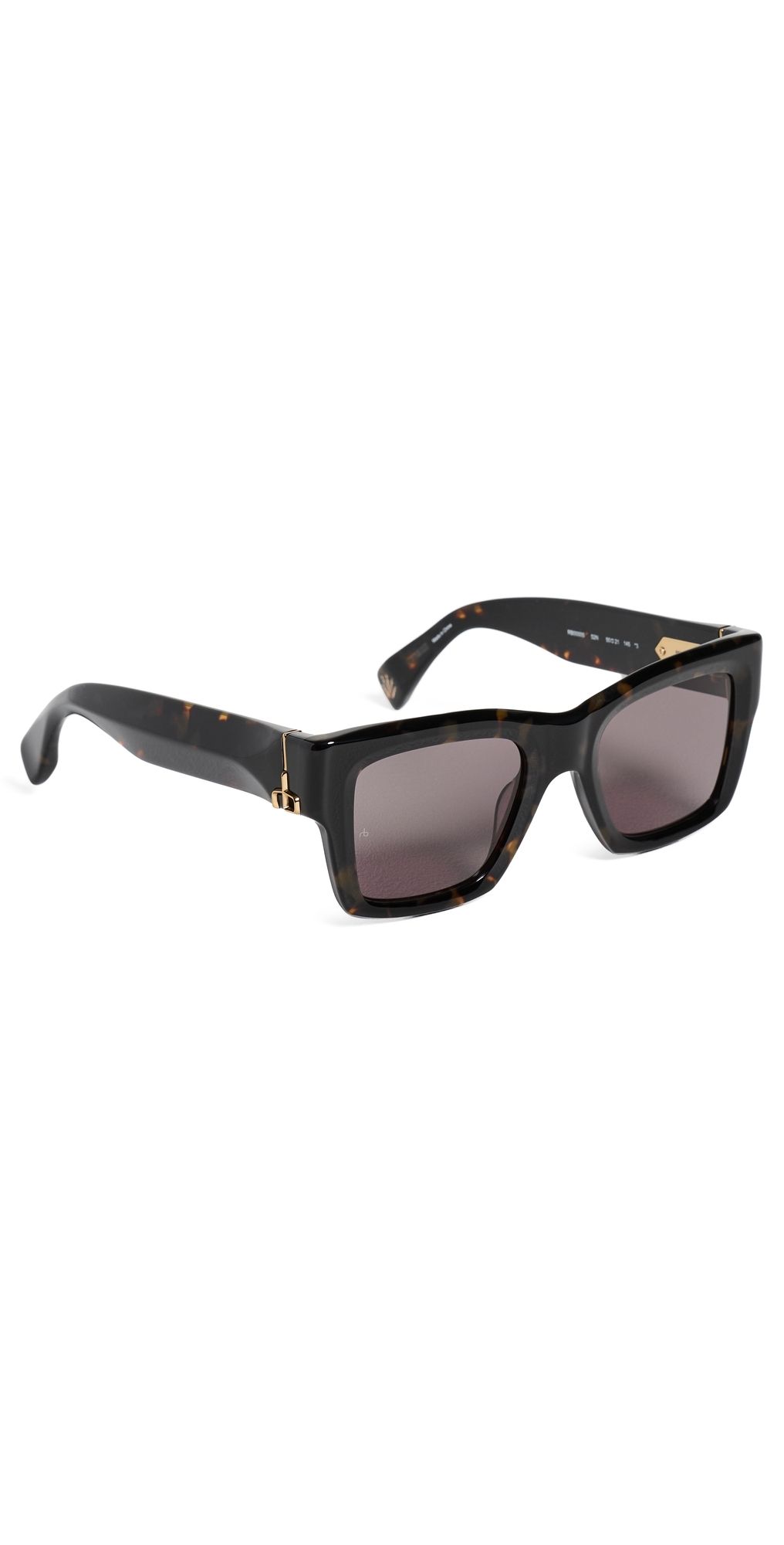 rag & bone Square Acetate Sunglasses Shiny Milky Classic Tort One Size