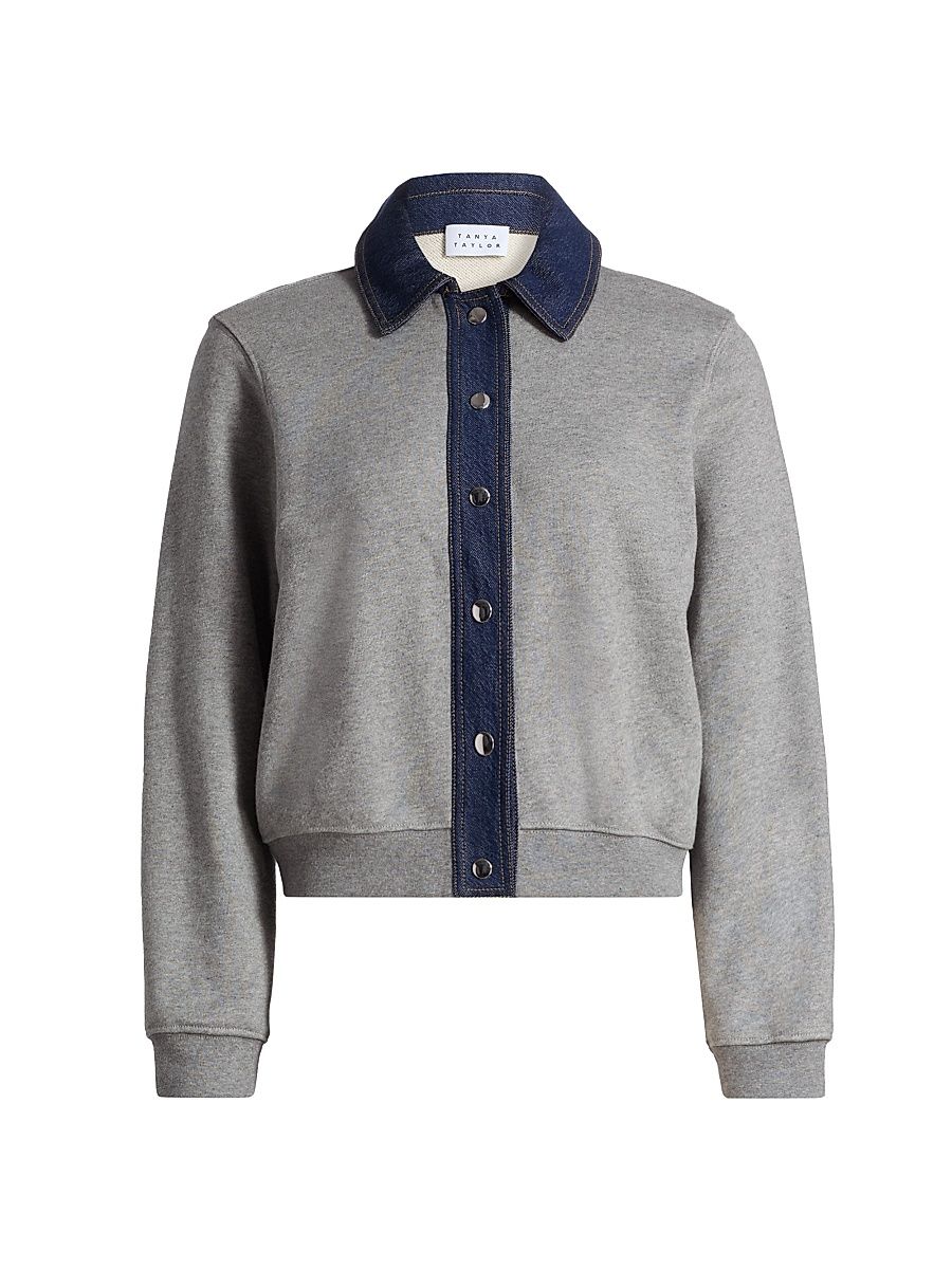 Women's Rita Mixed-Media Jacket - Heather Grey - Size XL