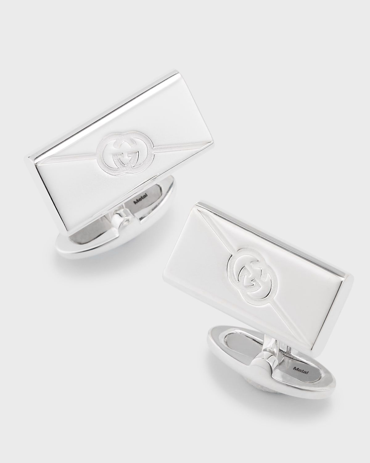 Men & apos;s Gucci Tag Cufflinks, Silver