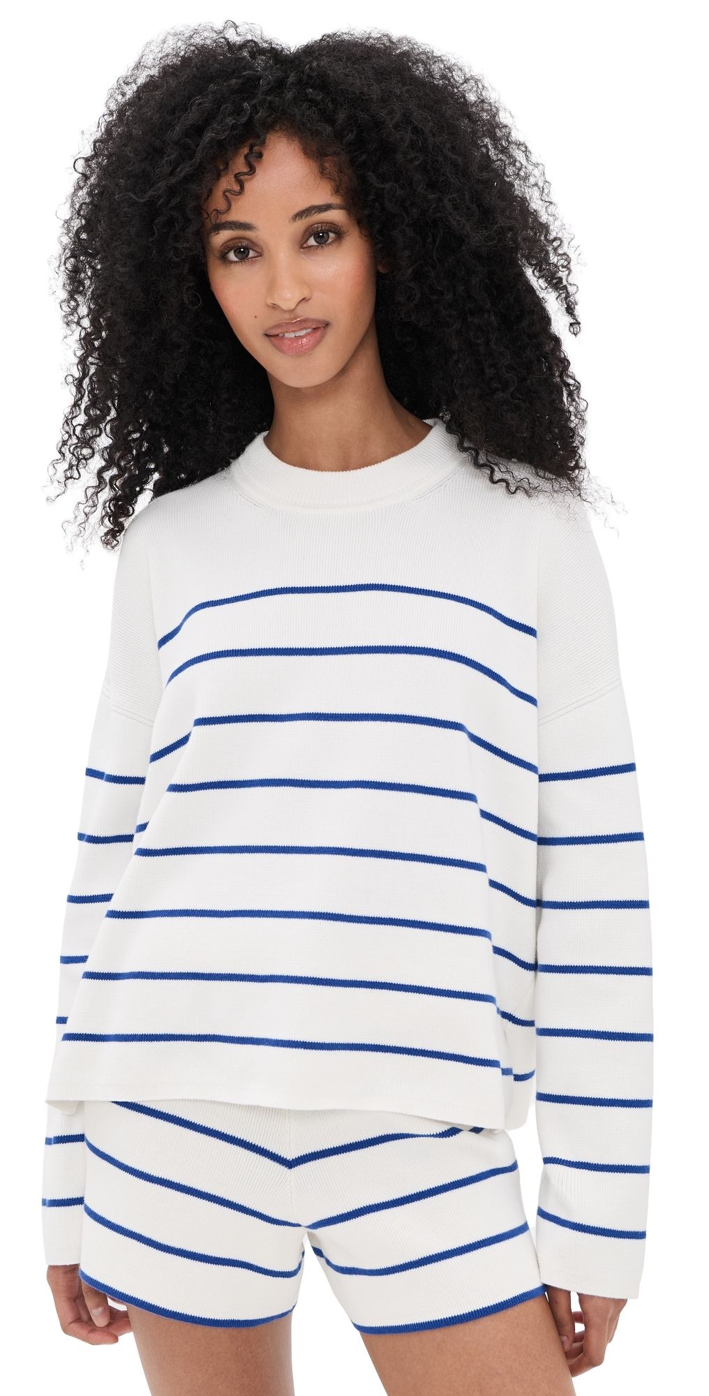 La Ligne Leo Sweater Cream/Cobalt S