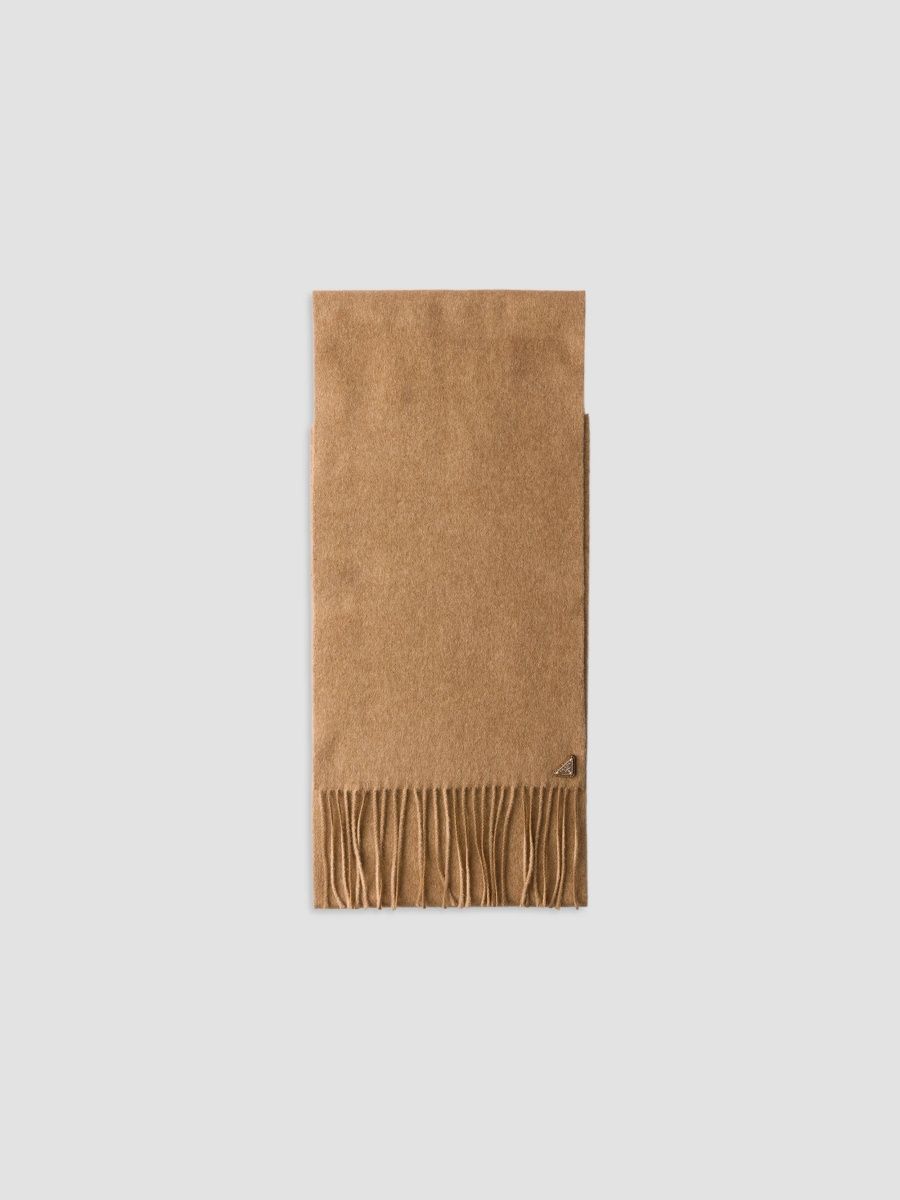 Prada Men's Silk and Cashmere Scarf - Brown