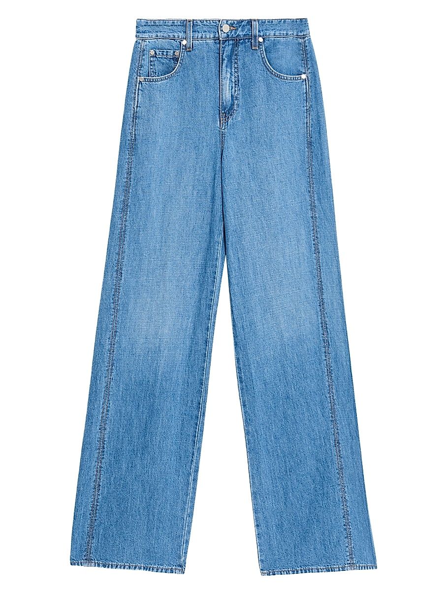 Women's Mid-Rise Straight-Leg Jeans - Vintage Blue - Size 30