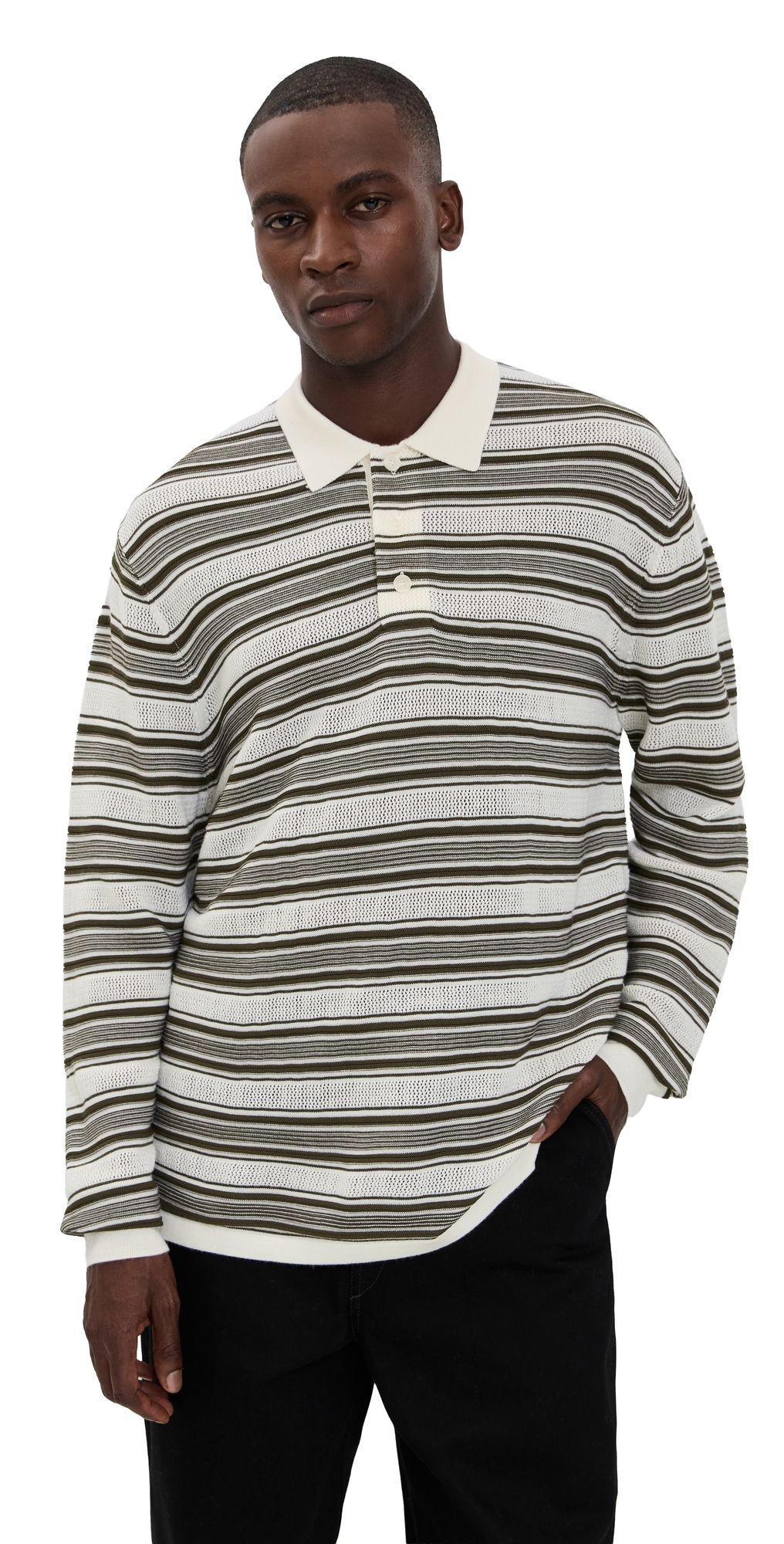 Wales Bonner Samuel Polo Ivory/Khaki XL