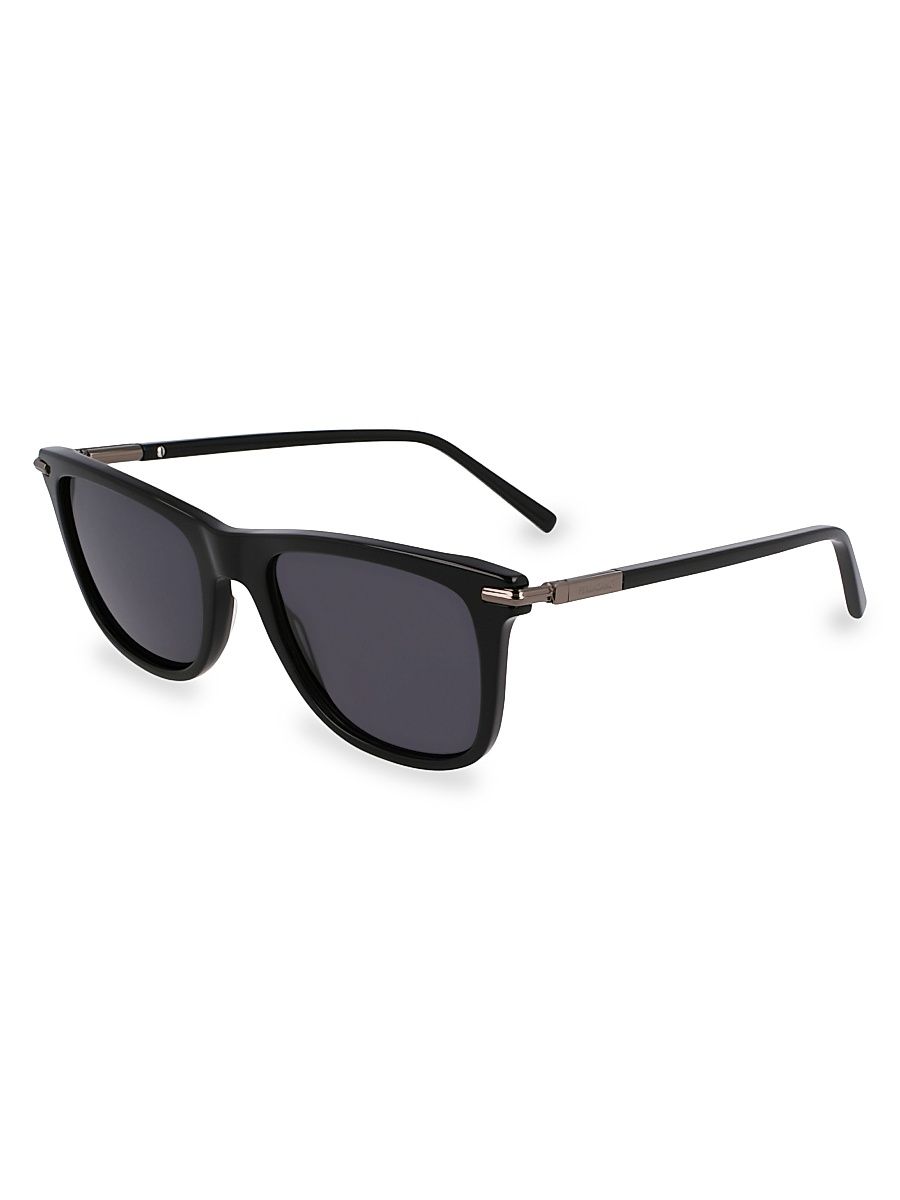 Men's Gancini 54MM Rectangular Sunglasses - Dark Grey Black