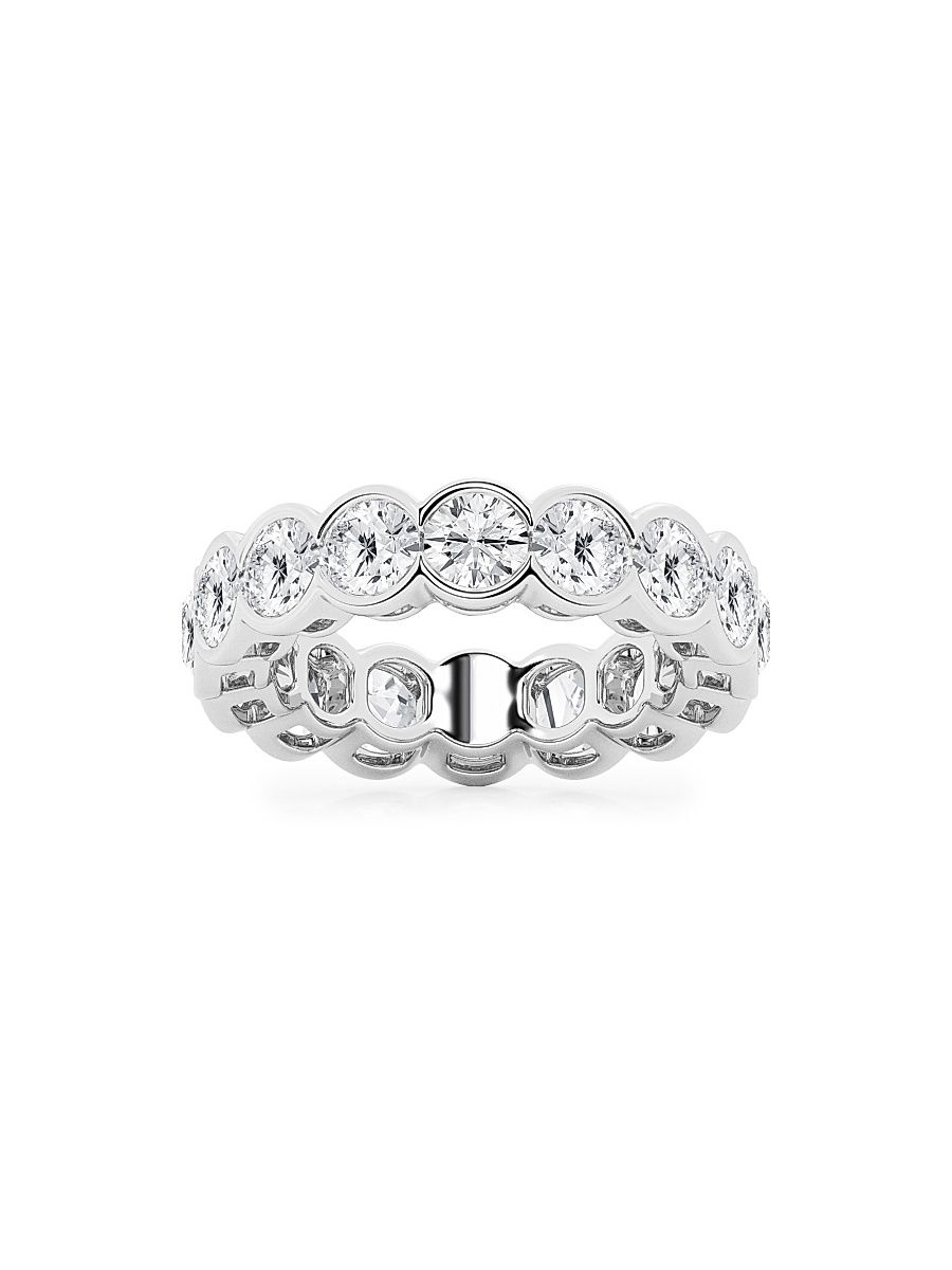 Women's 14K White Gold & Round Lab-Grown Diamond Eternity Band/2.00-5.00 TCW - 5 Tcw - Size 9