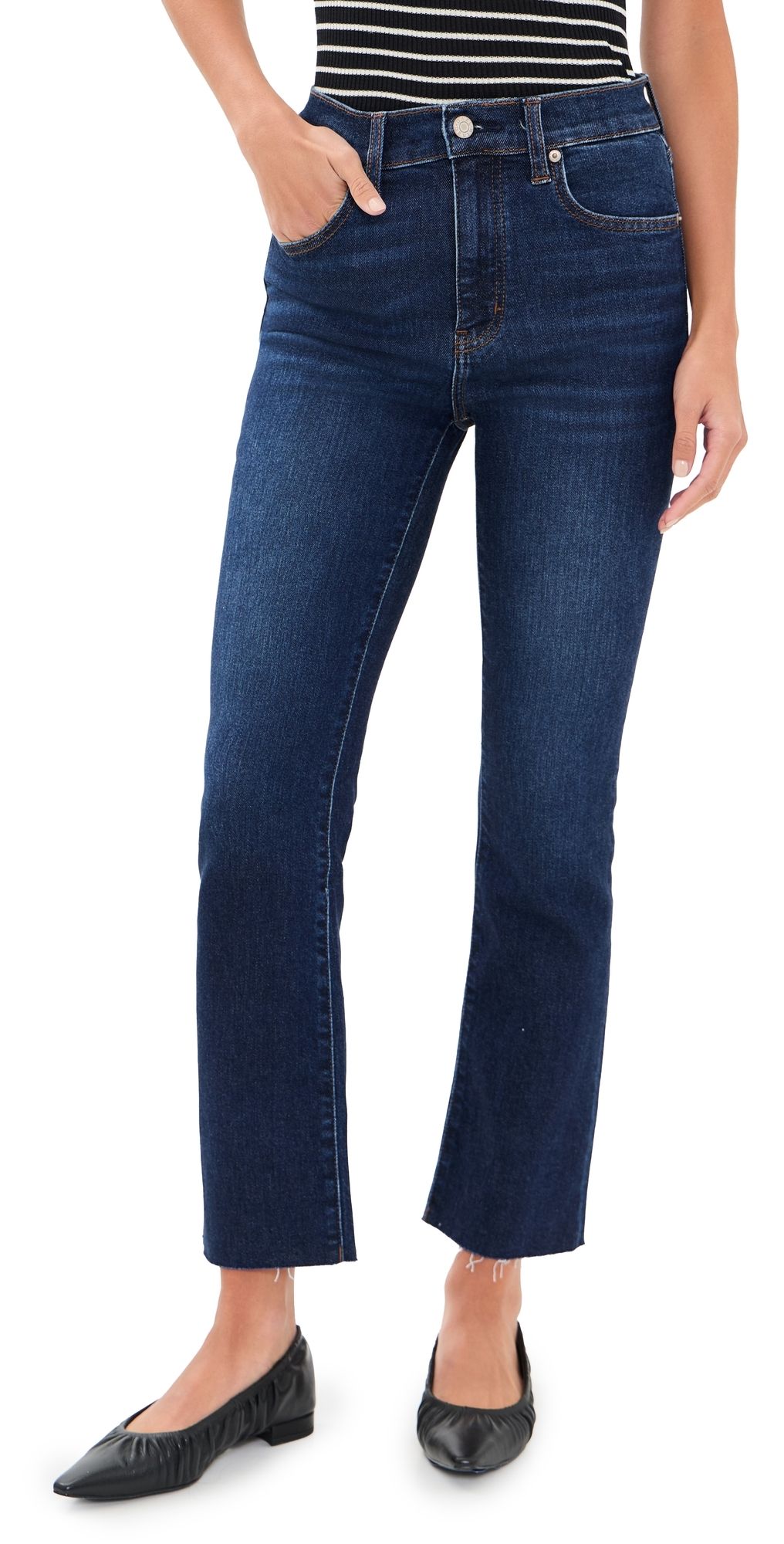 DAZE Shy Girl Crop Flare Jeans Serene 24