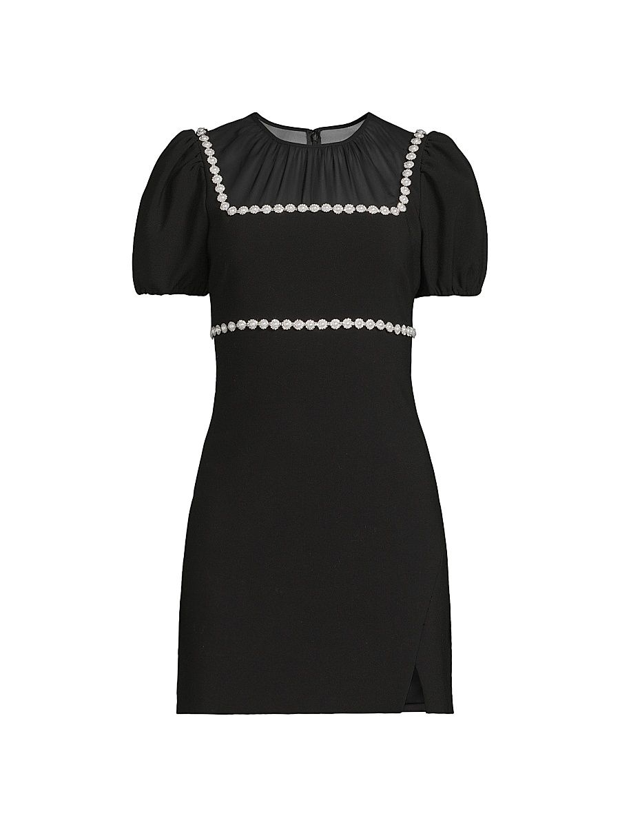 Women's Phoebe Short-Sleeve Minidress - Black - Size 14