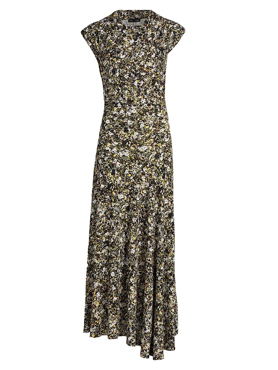 Women's Tamara Printed Jersey Midi-Dress - Rust Multi - Size 12