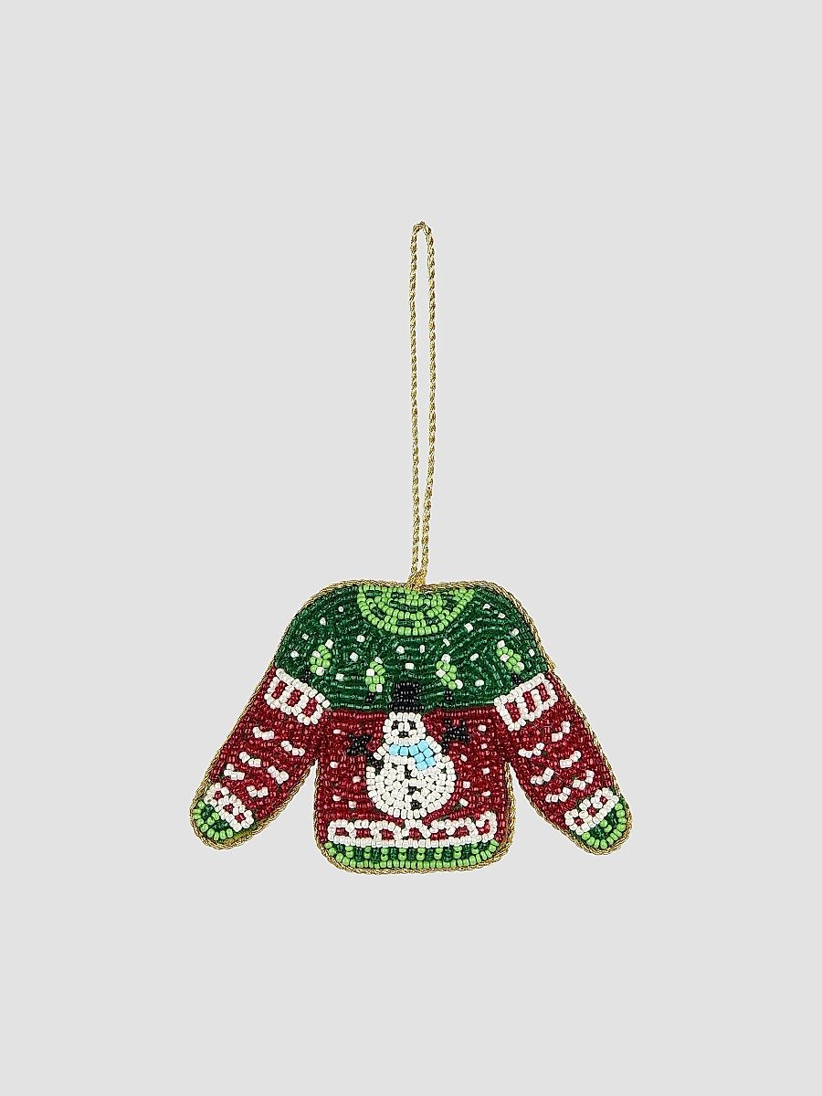 Beaded Ugly Sweater Ornament