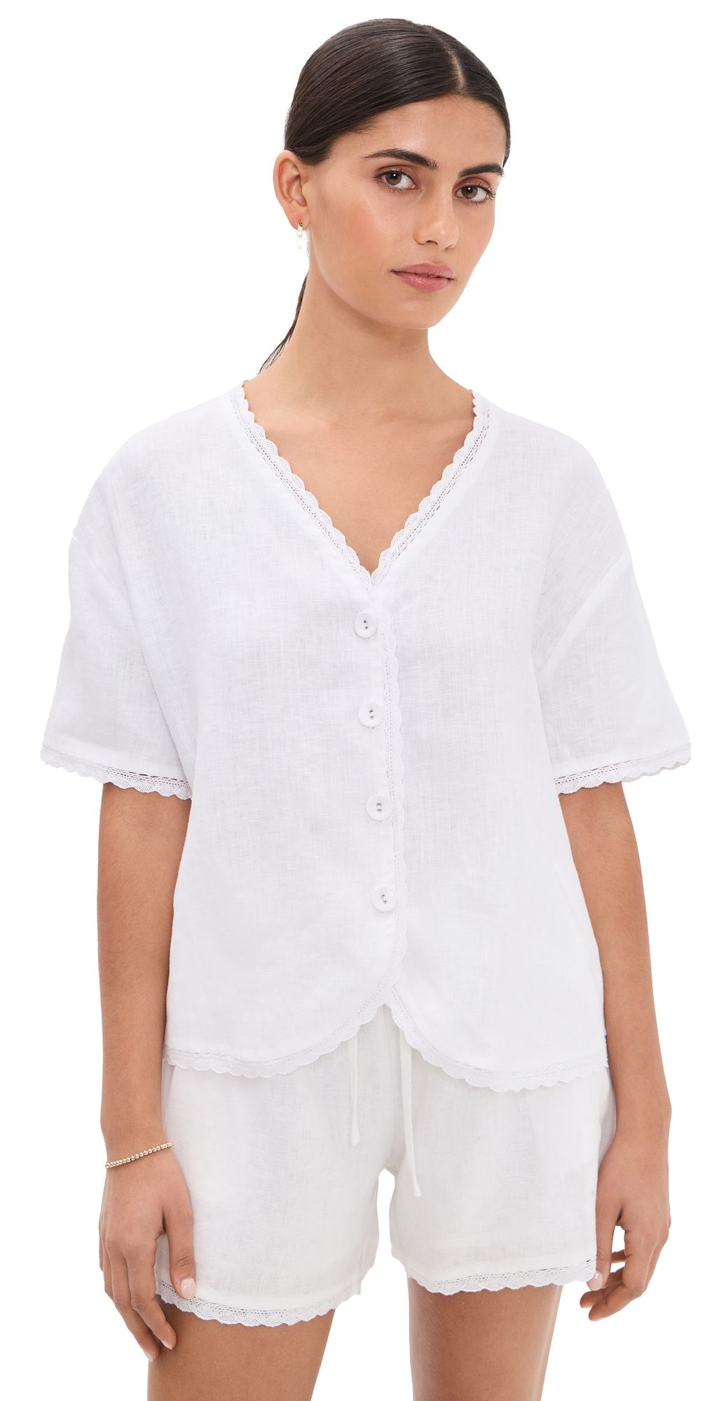 Little Lies Hannah Blouse White S