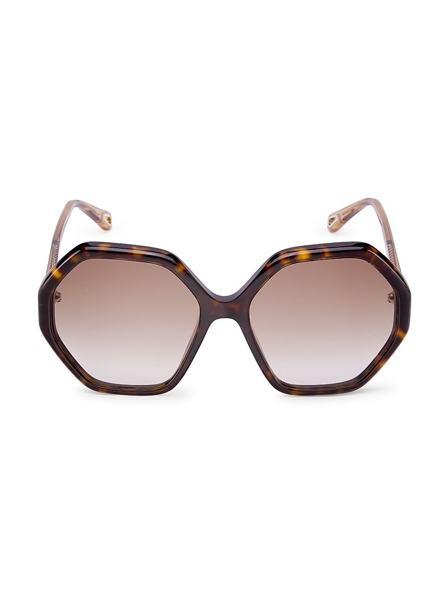 Women's 58MM Geometric Sunglasses - Avana