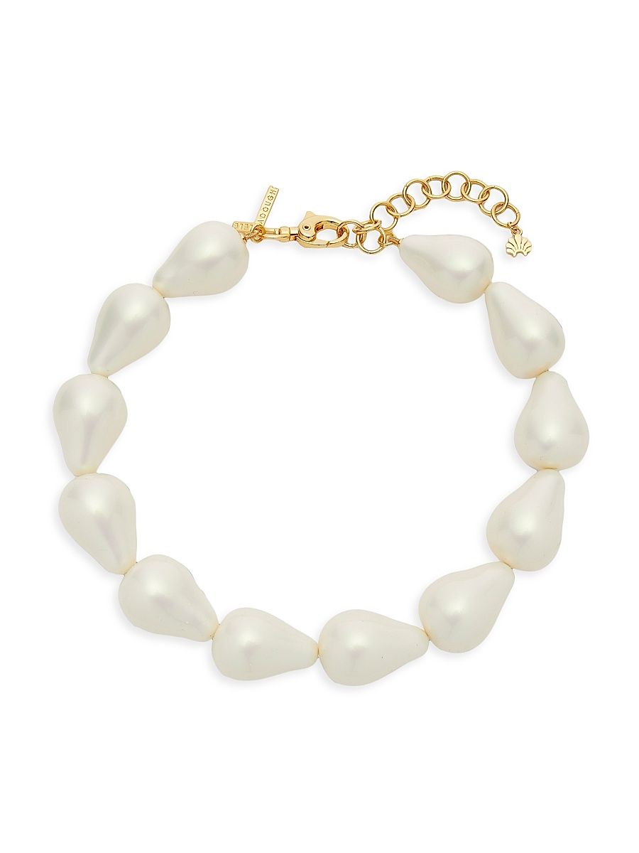 Women's Wilma 14K-Gold-Plated & Imitation Pearl Necklace - Holographic Pearl