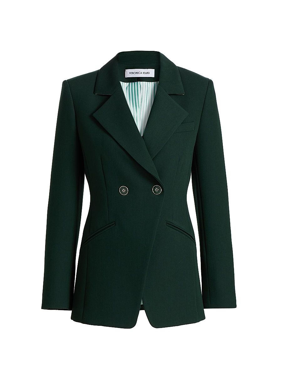 Women's Amos Double-Breasted Dickey Jacket - Dark Hunter Green - Size 12