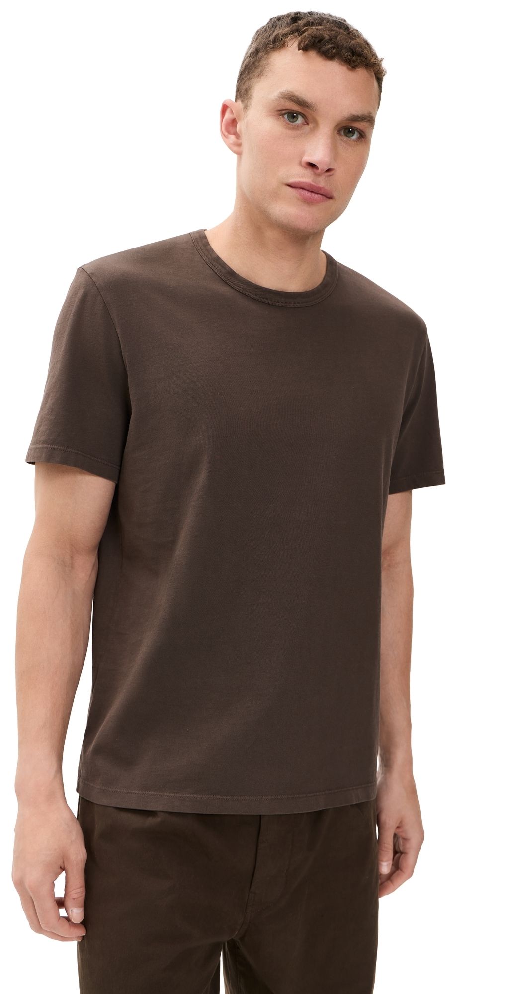 Madewell Garment Dyed All Day Crew Neck Tee Dark Cocoa L