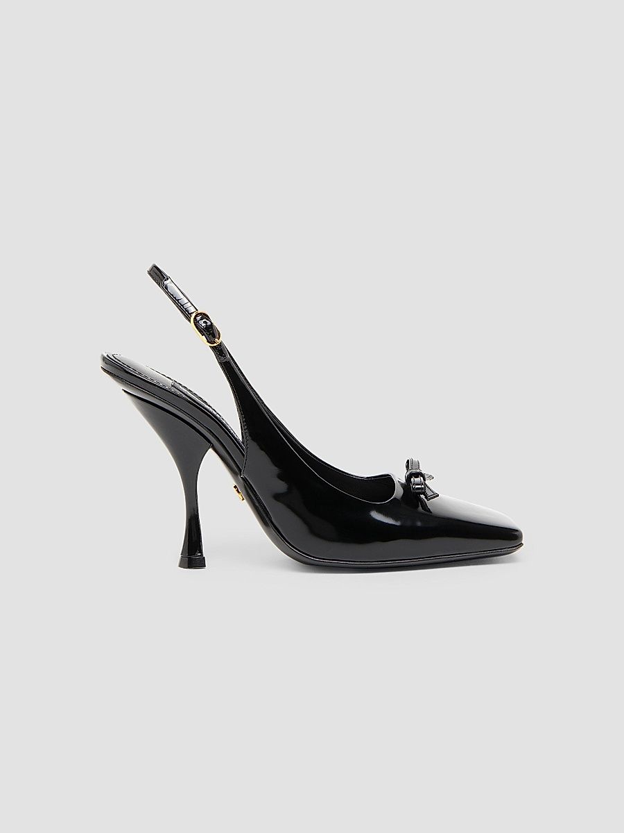 Dolce & Gabbana Women's 105MM Patent Leather Slingback Pumps - Nero - Size 5.5