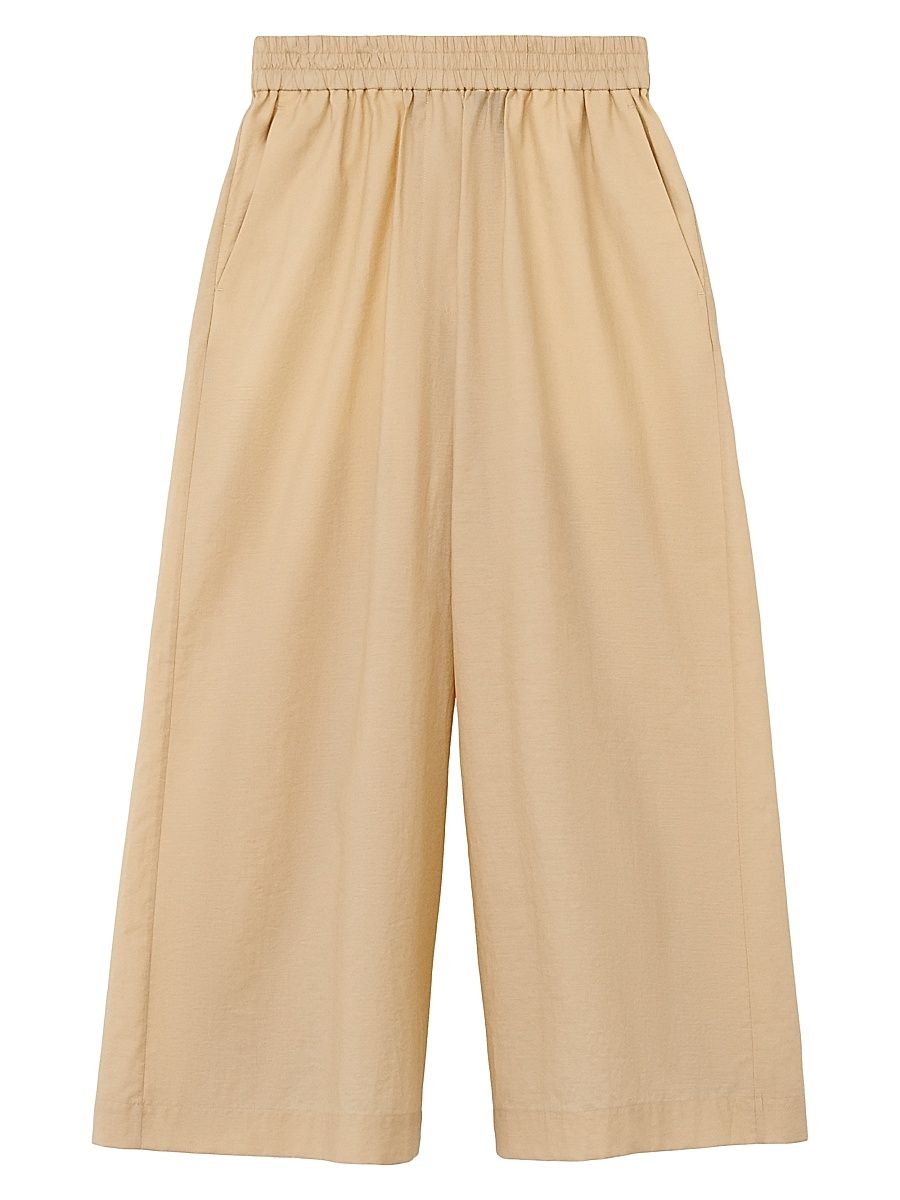 Women's LOEWE x Paula's Ibiza Wide-Leg Crop Trousers - Light Beige - Size XL