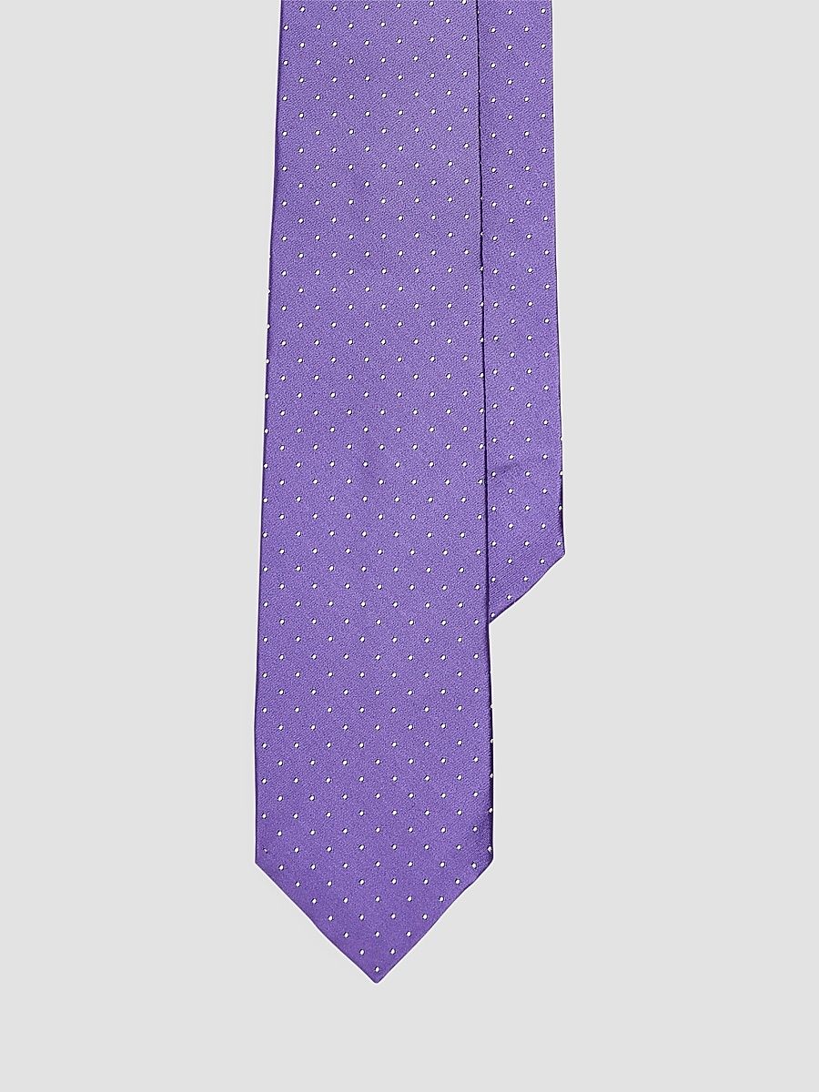 Ralph Lauren Purple Label Men's Polka Dot Silk Tie - Purple