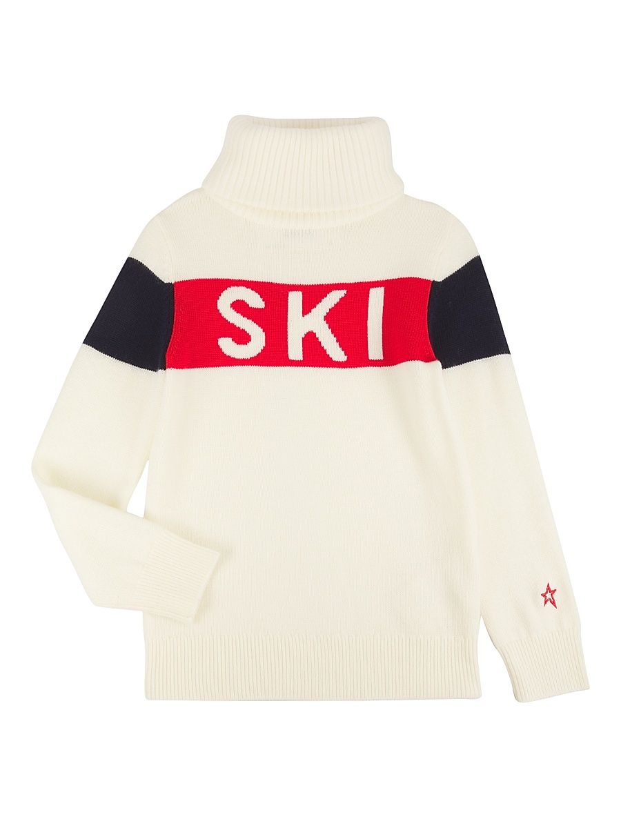 Little Kid's & Kid's Ski Turtleneck Sweater - Snow White - Size 4