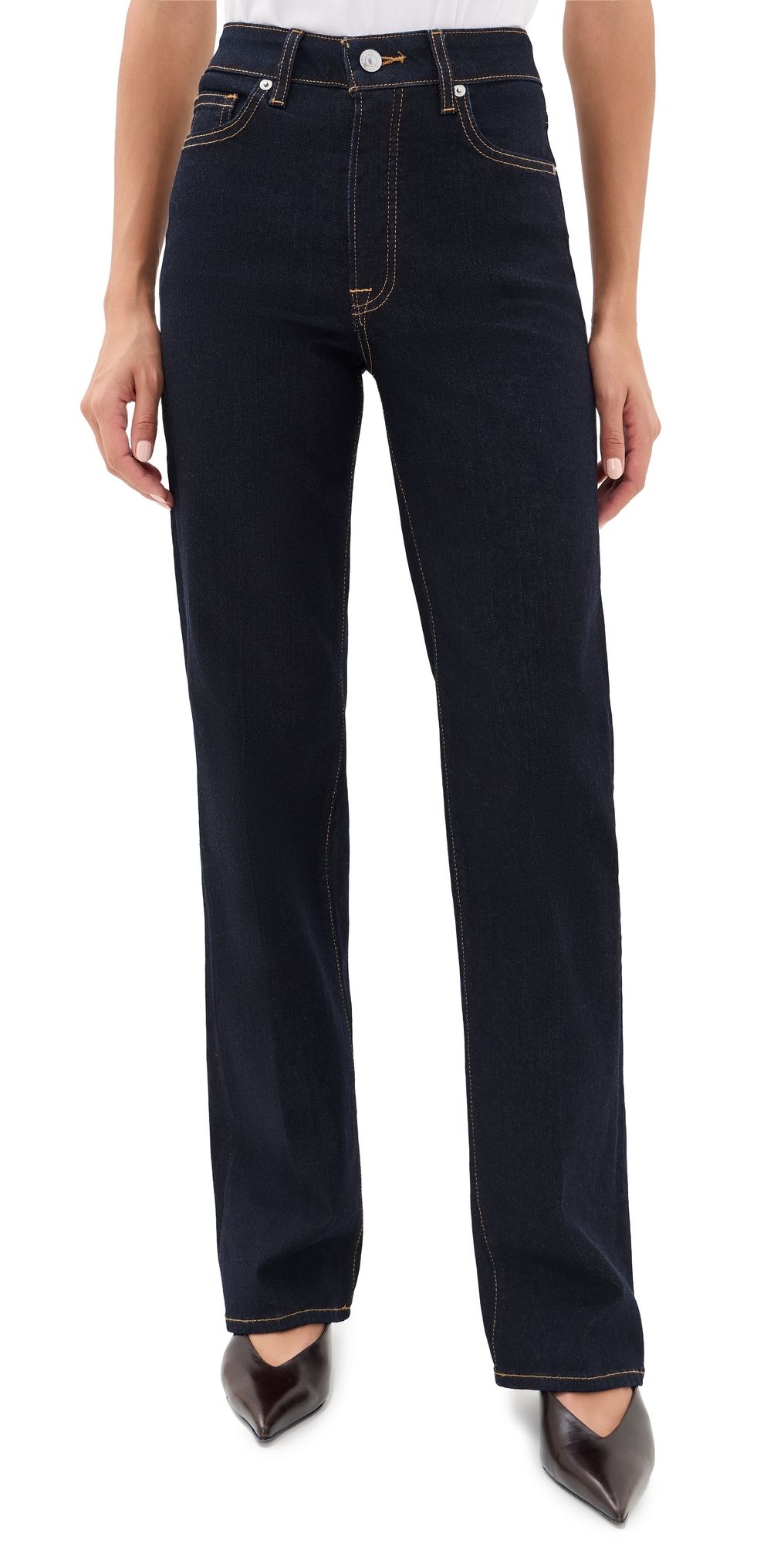 Good American Good True Straight Jeans Rinse 2