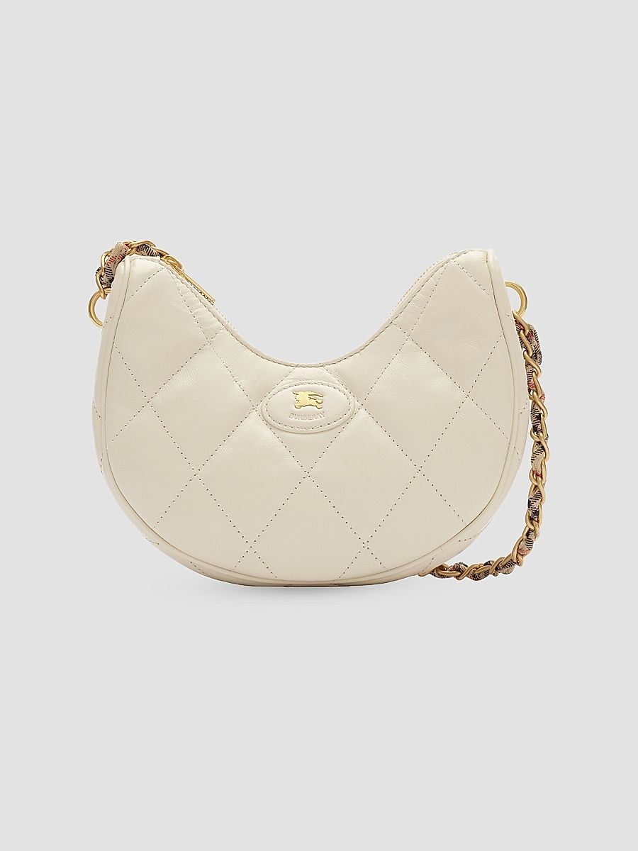 Women's Horseshoe Quilted Chain Strap Shoulder Bag - Soap