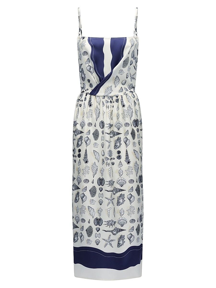 Women's Samantha Print Dress - Navy - Size 8