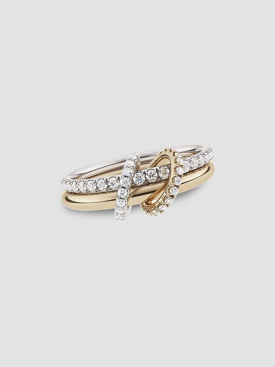 Women's Core Ceres Two-Tone 18K Gold & 0.96 TCW Diamond Double-Band Ring - Yellow Gold - Size 7