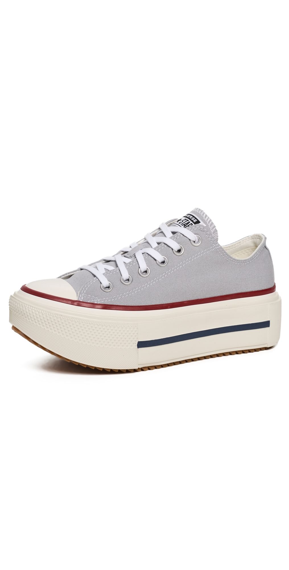 Converse Chuck Taylor All Star Lift Double Stack Sneakers Grey Area/Egret/Garnet M 6.5/ W 8.5