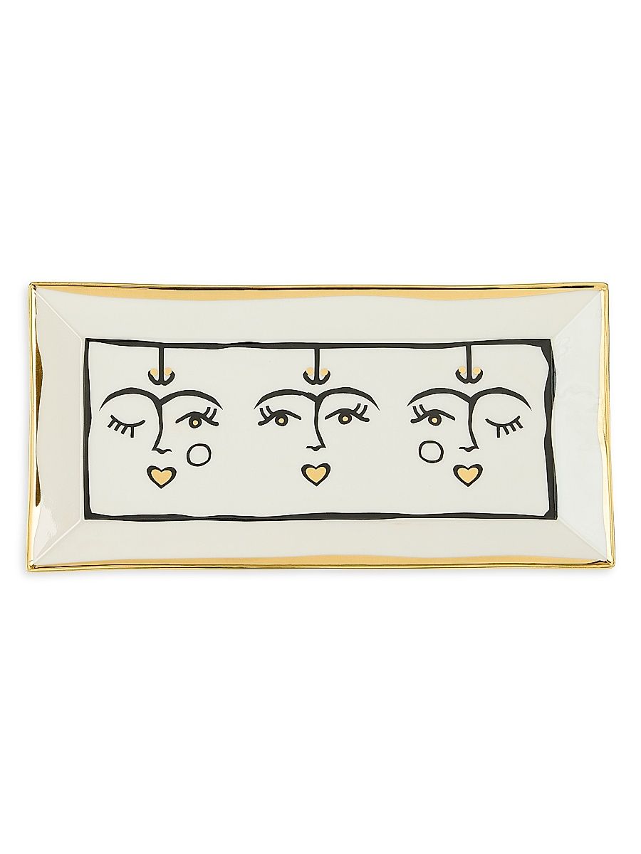 Marseilles Long Tray - White Black