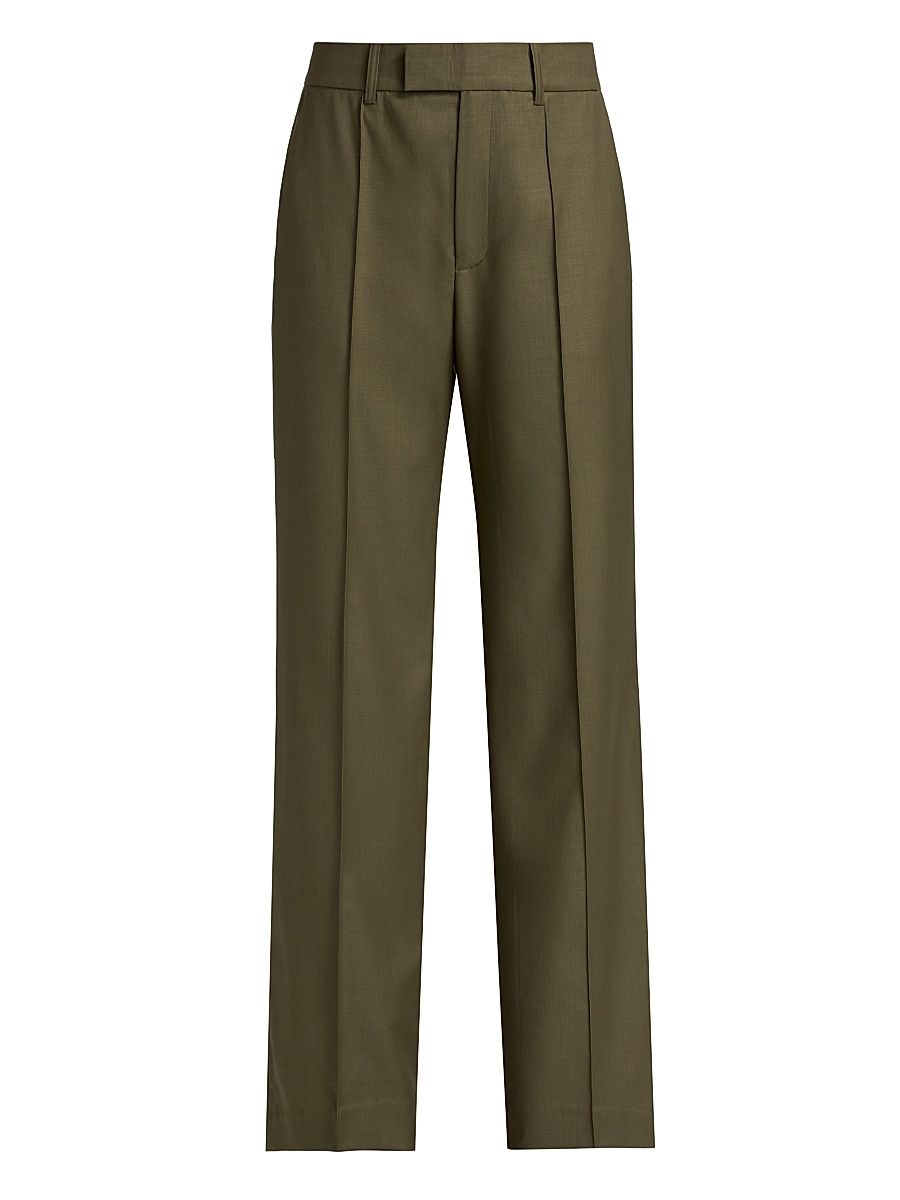Women's Rowley Pleat-Front Pants - Burnt Olive - Size Large