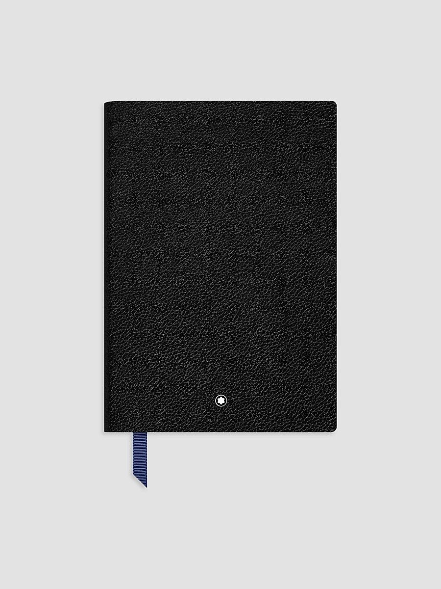 Medium Soft Grain Leather Notebook - Black