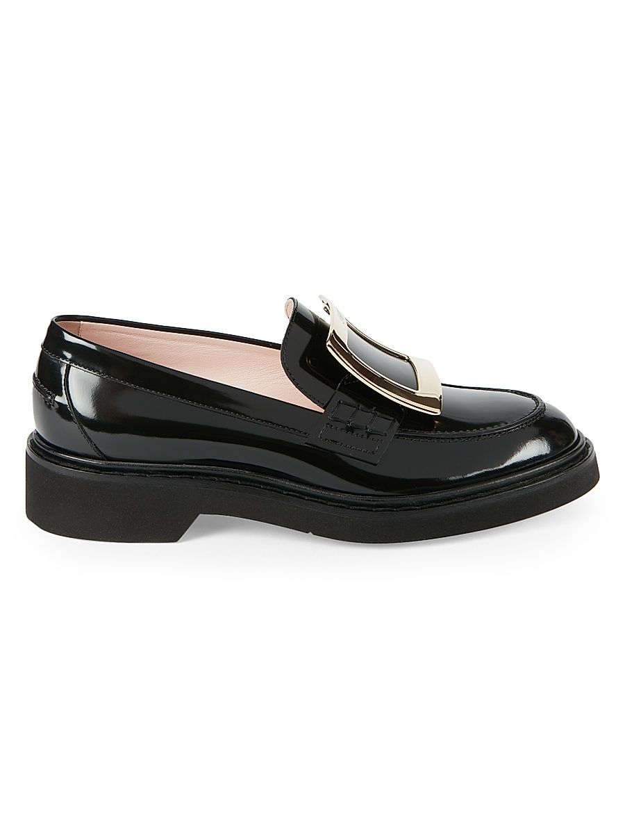 Women's Viv Rangers Patent Leather Loafers - Black - Size 12