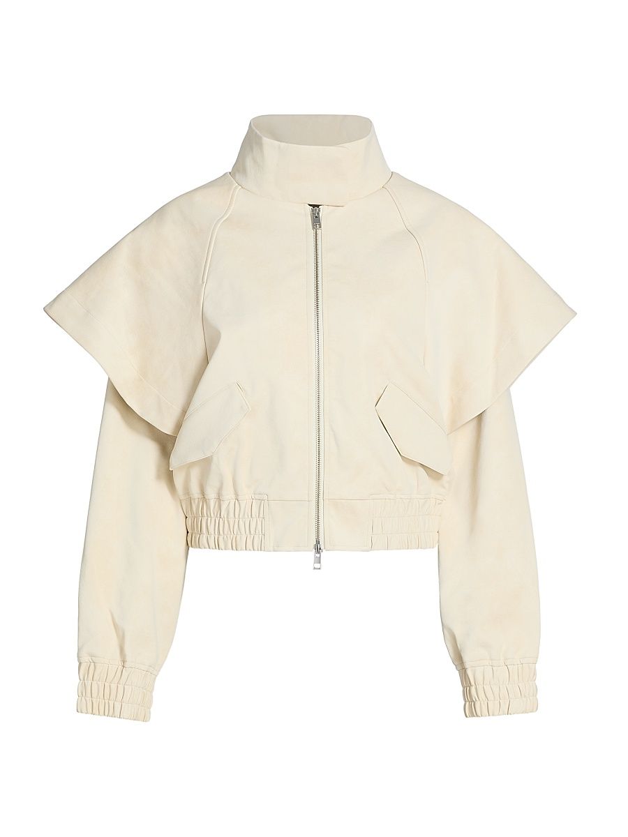 Women's Fredy Faux-Leather Jacket - Cream - Size Large