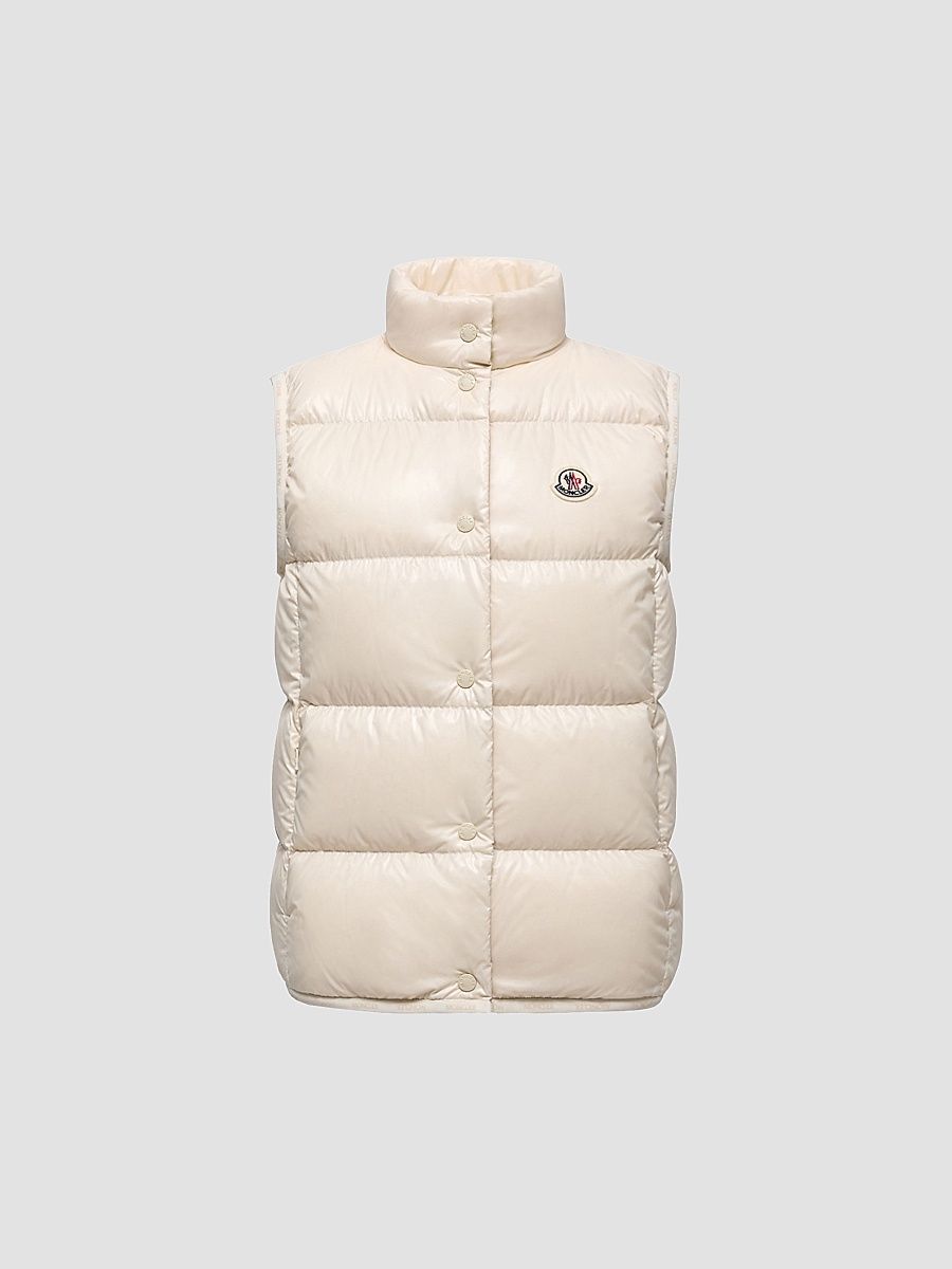 Moncler Women's Badia Puffer Vest - White - Size XXS