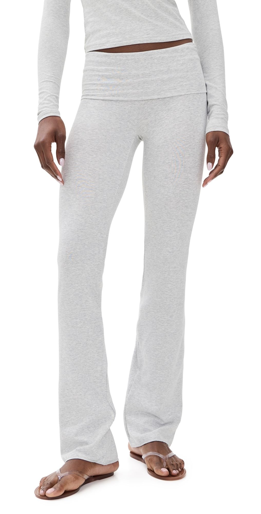 SKIMS Fold Over Pants Light Heather Grey XL
