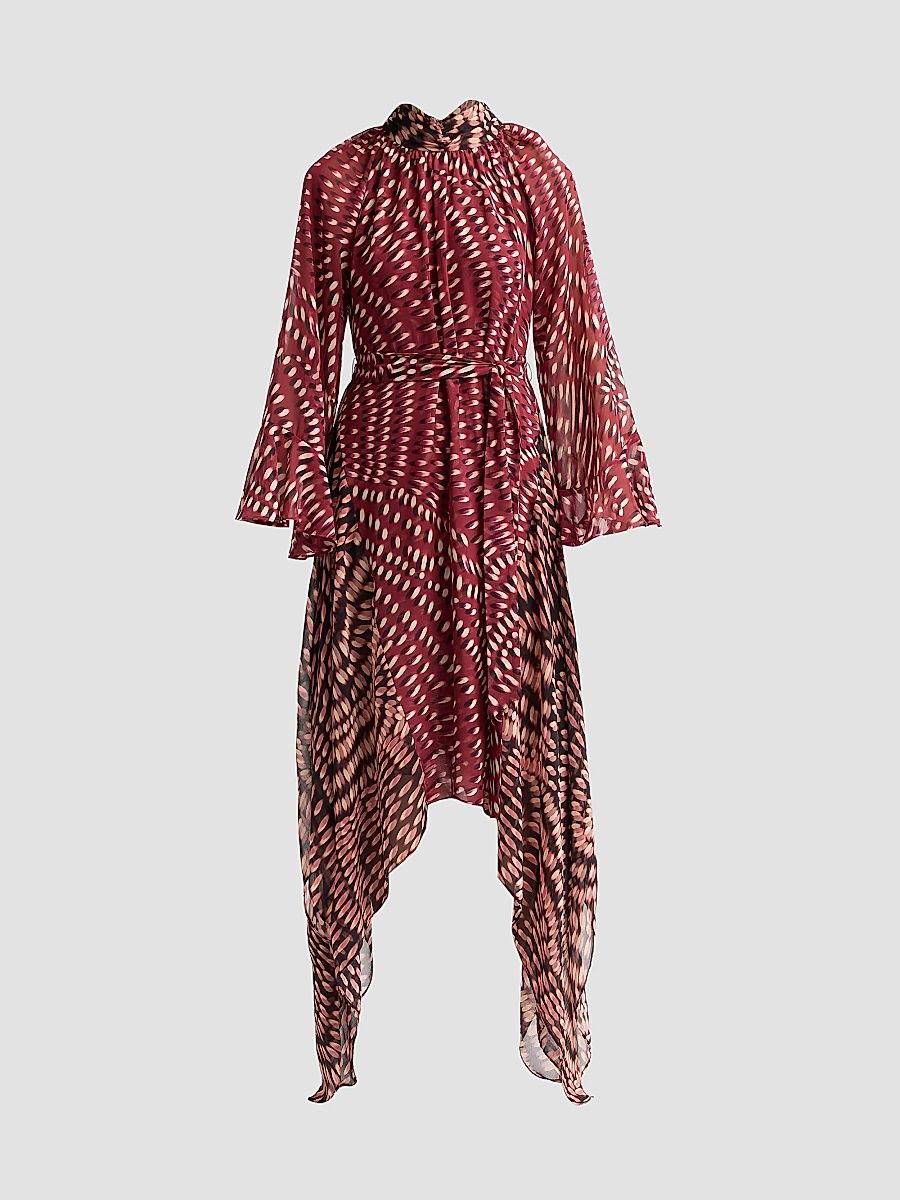 Women's Parisa Printed Midi Dress - Organic Geo - Size XL