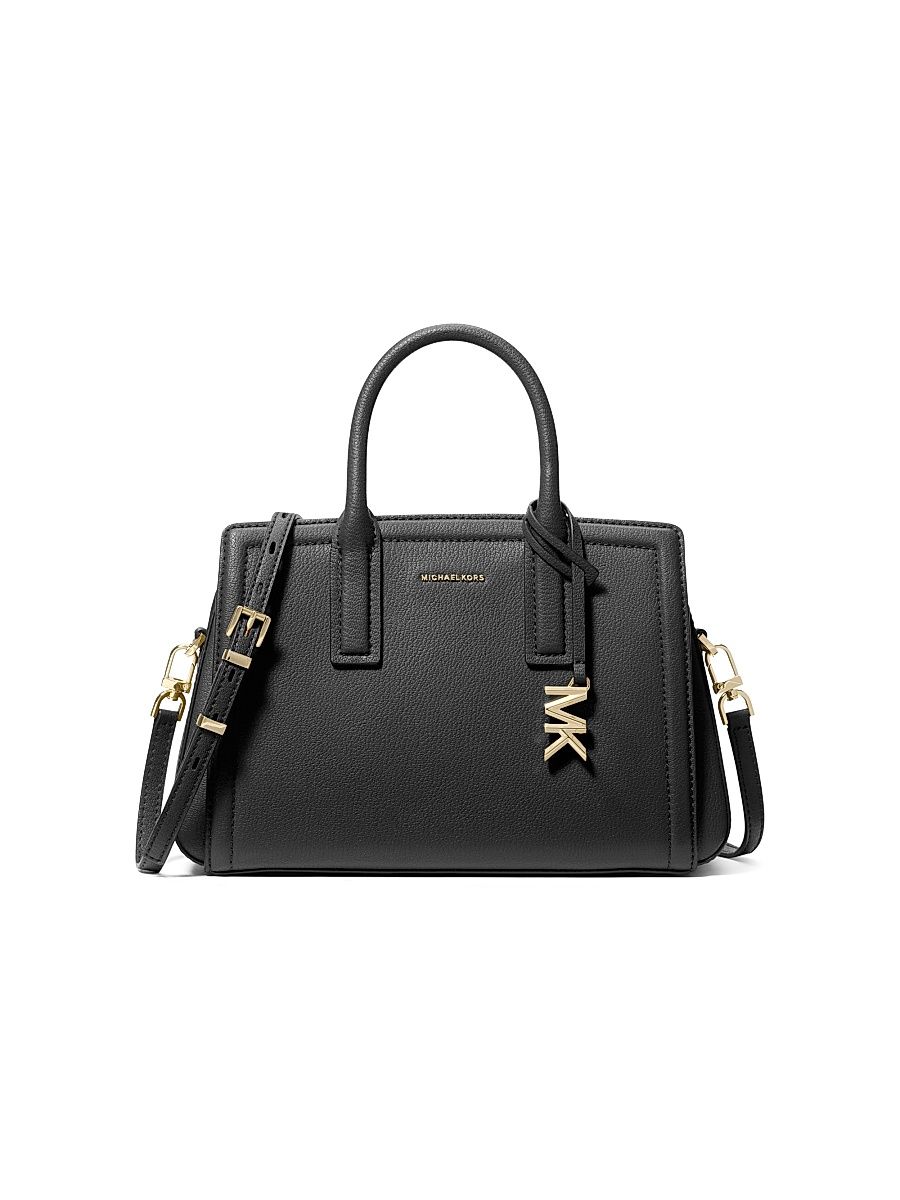 Women's Laila Small Leather Satchel - Black