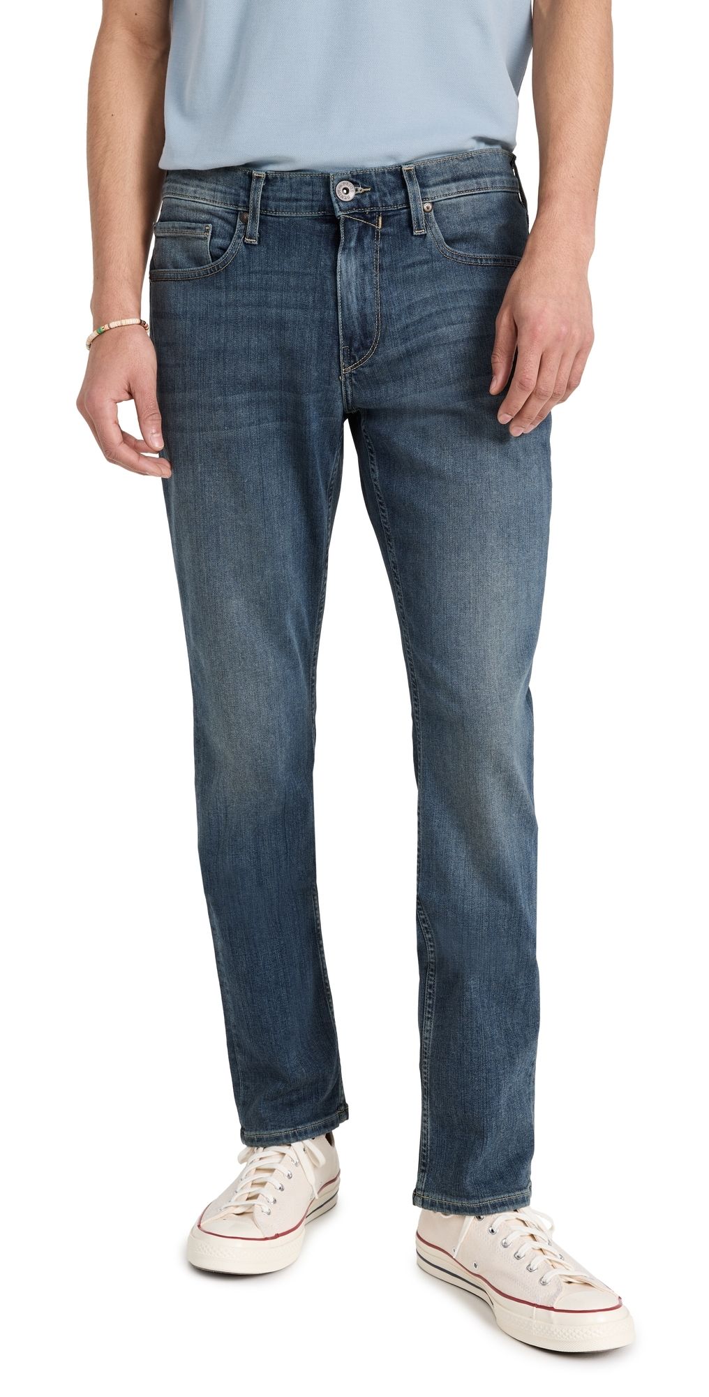 PAIGE Federal Transcend Slim Straight Jeans Birch 33