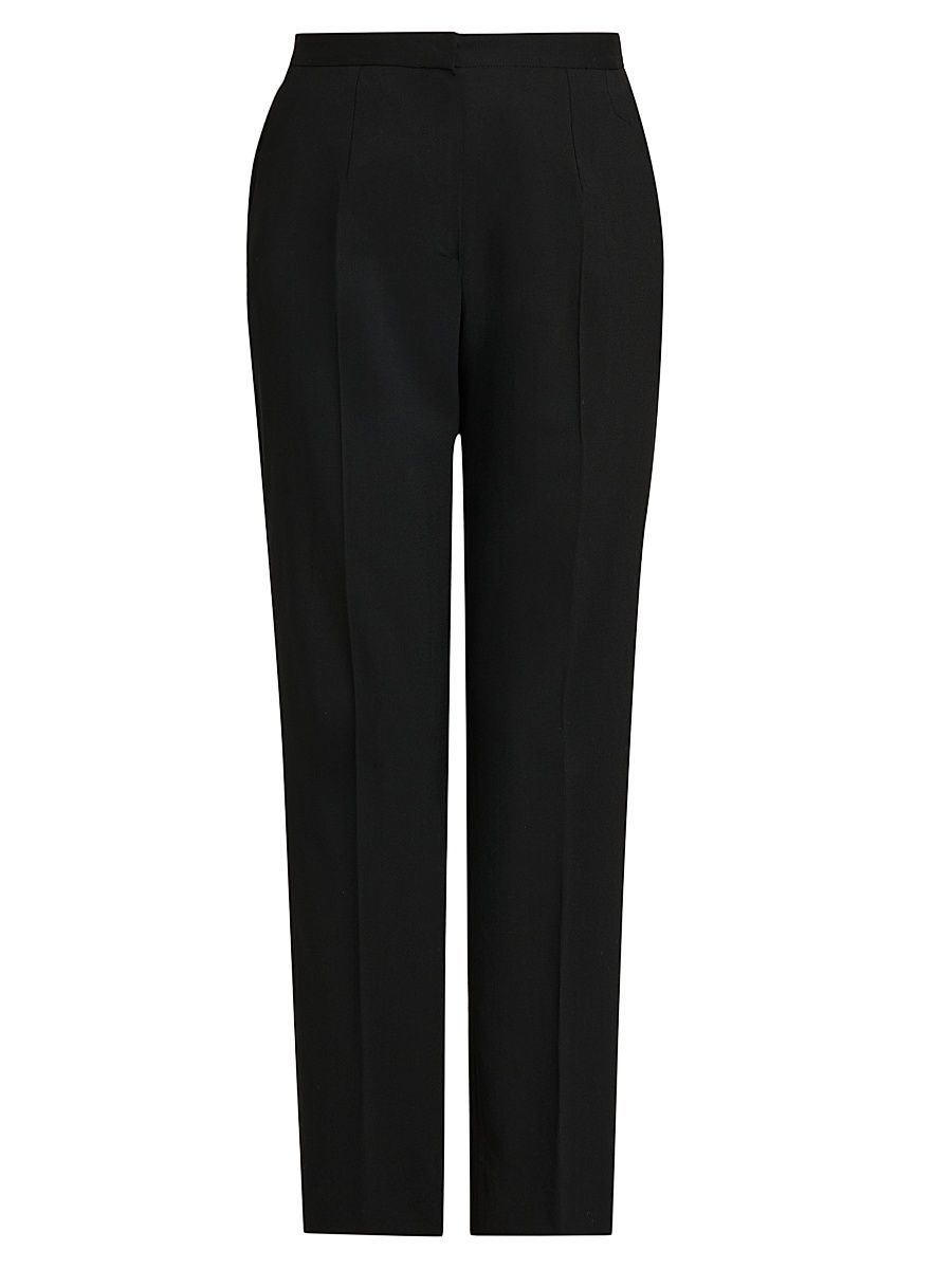 Women's Seamed Stretch-Wool Pants - Black - Size 10