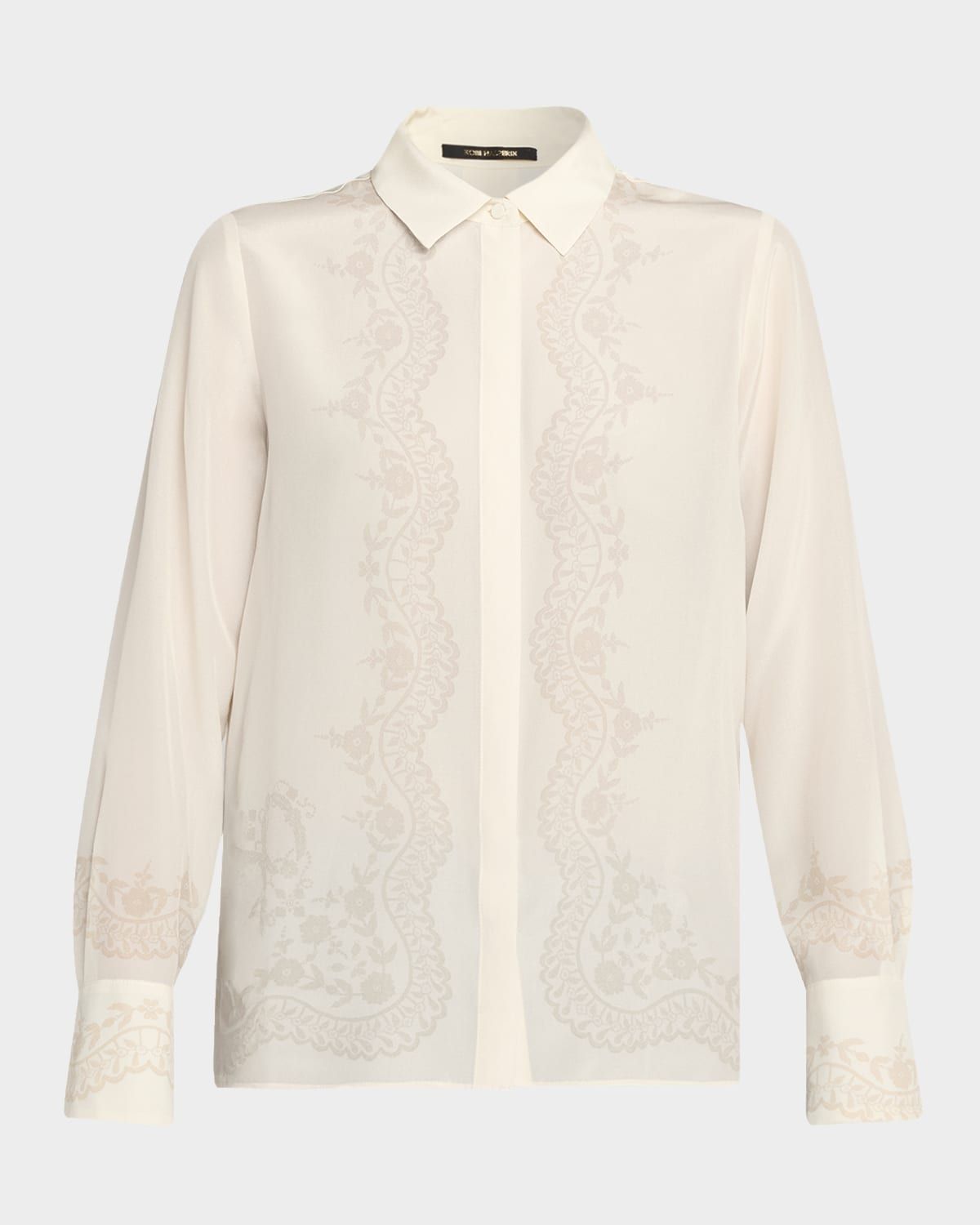 Serena Floral-Print Silk Blouse