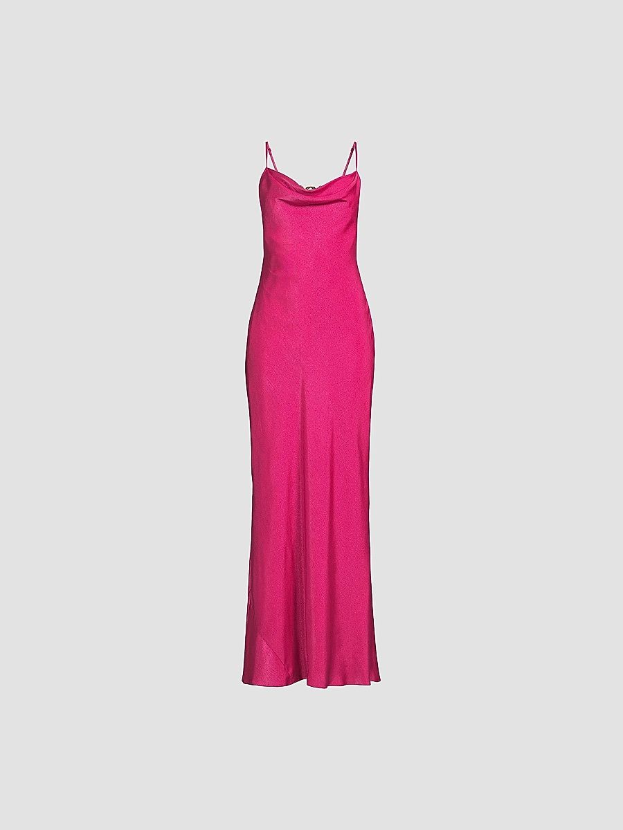 Women's Adeline Foiled Open Back Maxi Dress - Hyper Pink - Size 4