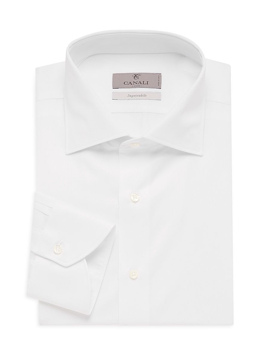 Men's Cotton Dress Shirt - White - Size 14.5