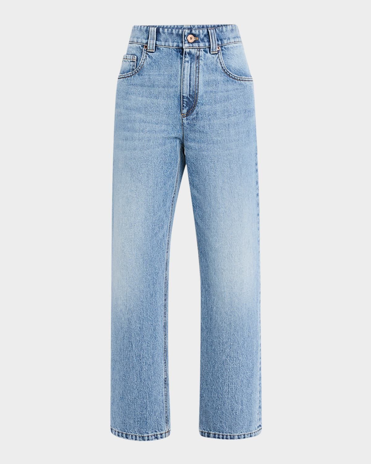 High-Rise Straight Jeans
