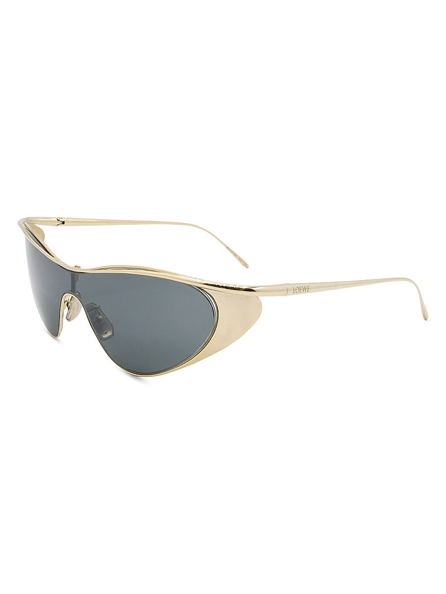 Women's Signature 125.4MM Geometric Sunglasses - Grey Gold