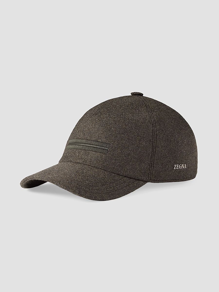 ZEGNA Men's Oasi Cashmere Baseball Cap - Green - Size XL